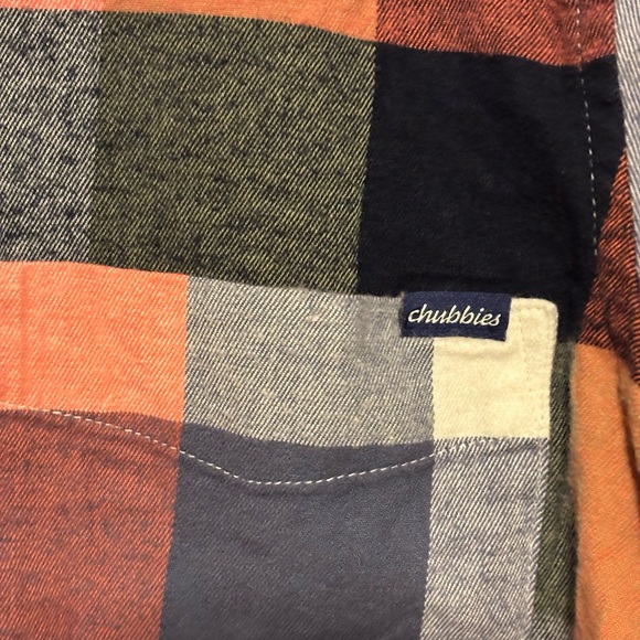 NWT Chubbies Flannel Shirt Men Fit's XL Multi-Color Plaid Tartan Button Down - Picture 5 of 11